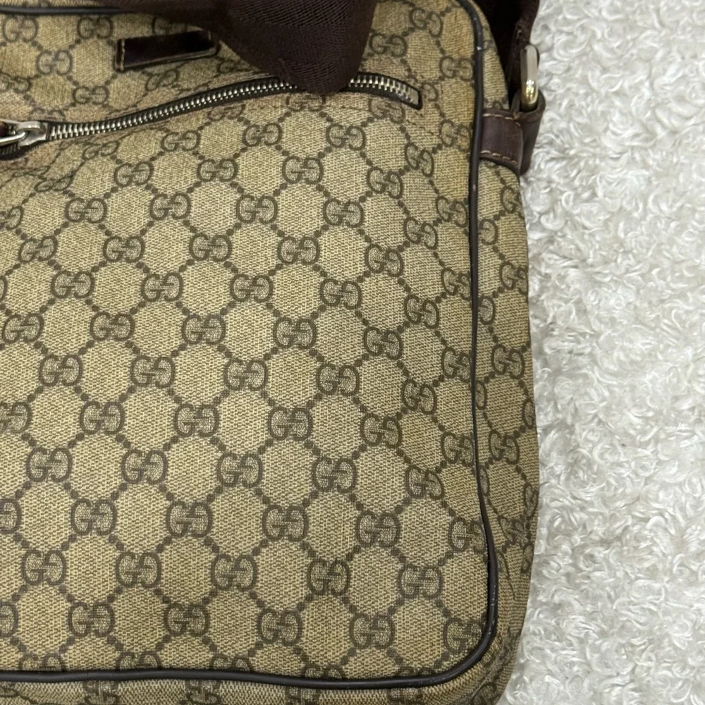 Gucci Brown Messenger Bag with GG Monogram